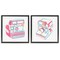 Stupell Industries Hand Drawn Vintage Camera 2 pc Framed Floater Canvas Wall Art Set Design by Melissa Wang